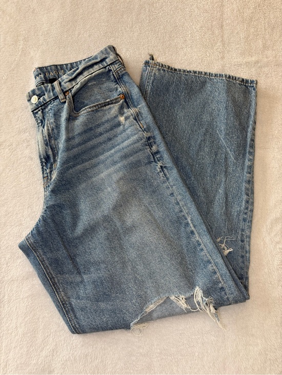 American Eagle Outfitters Denim - American Eagle Outfitters Curvy 12 Regular Super High Rise Baggy Wide Leg Jeans